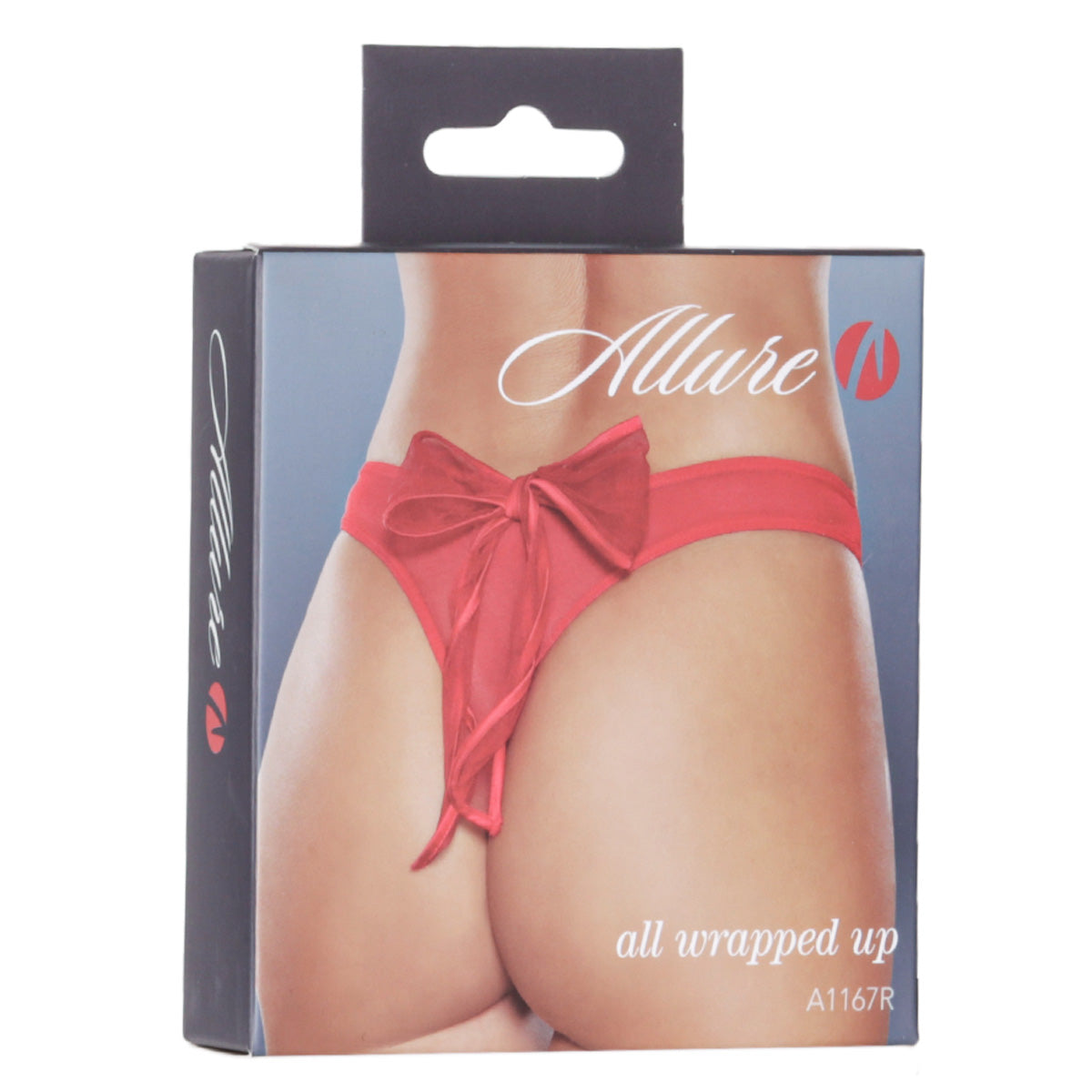 Allure All Wrapped Up Thong– Red – One Size Fits Most