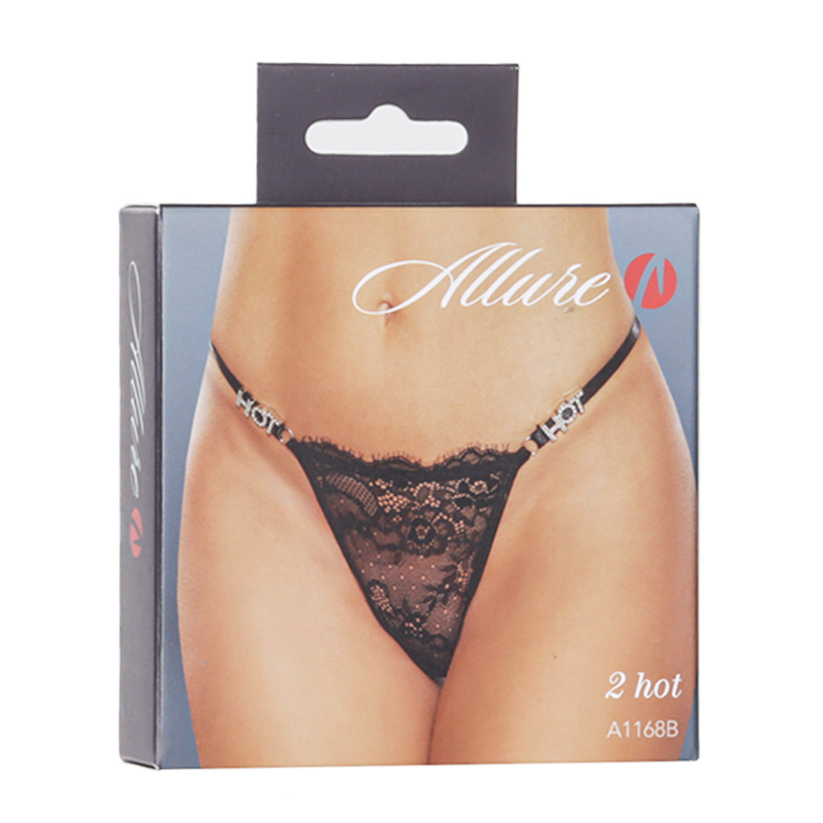 Allure 2 Sexy Thong – Black – One Size Fits Most