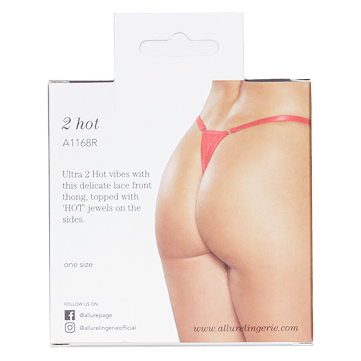 Allure 2 Hot Thong – Red – One Size Fits Most