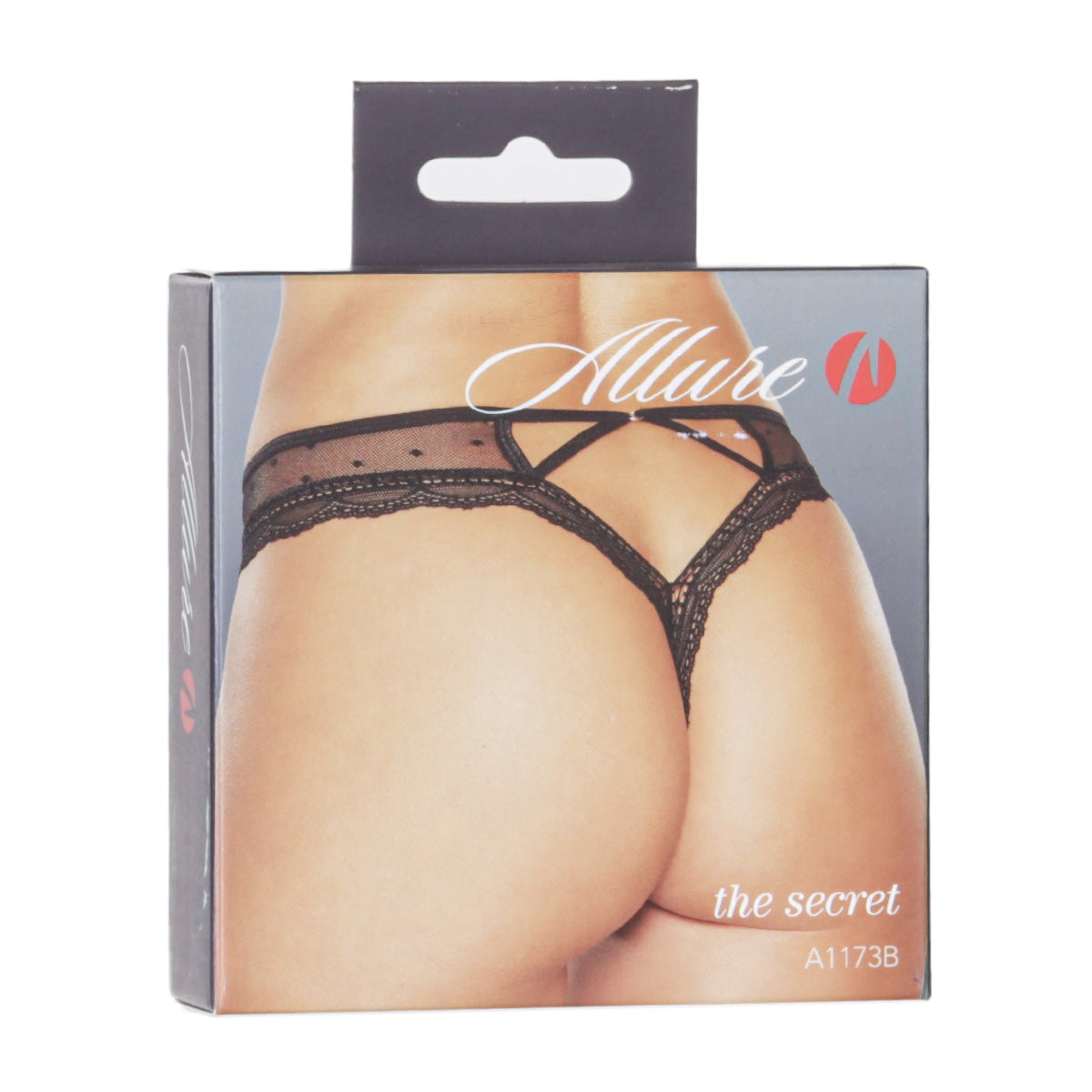 Allure The Secret Thong – Black – One Size Fits Most