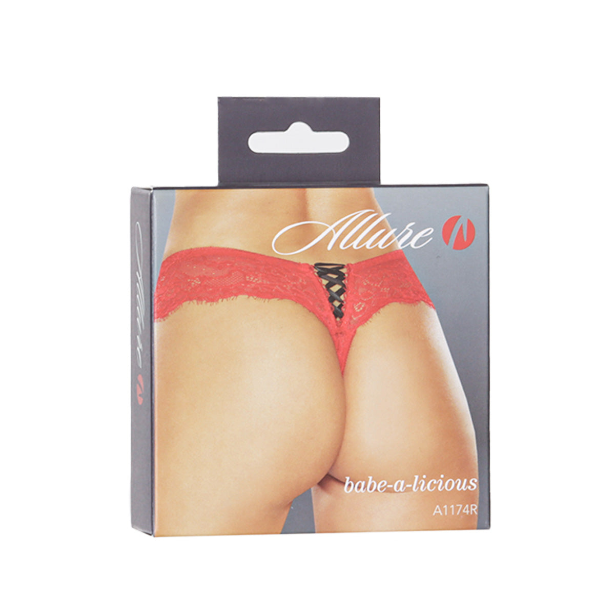 Allure Babe-a-licious Thong – Red – One Size Fits Most