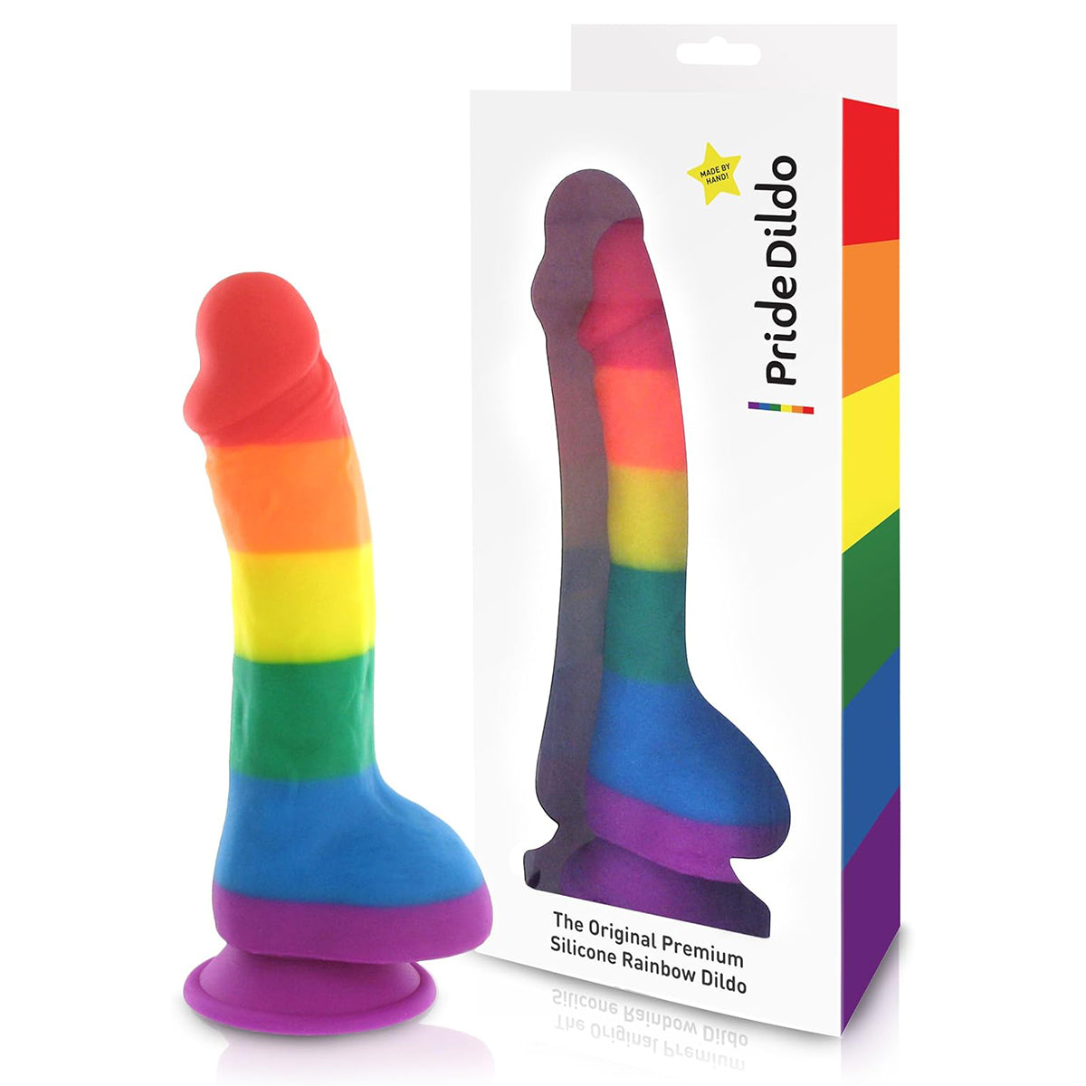 Pride Dildo The Original Premium Silicone Rainbow Dildo