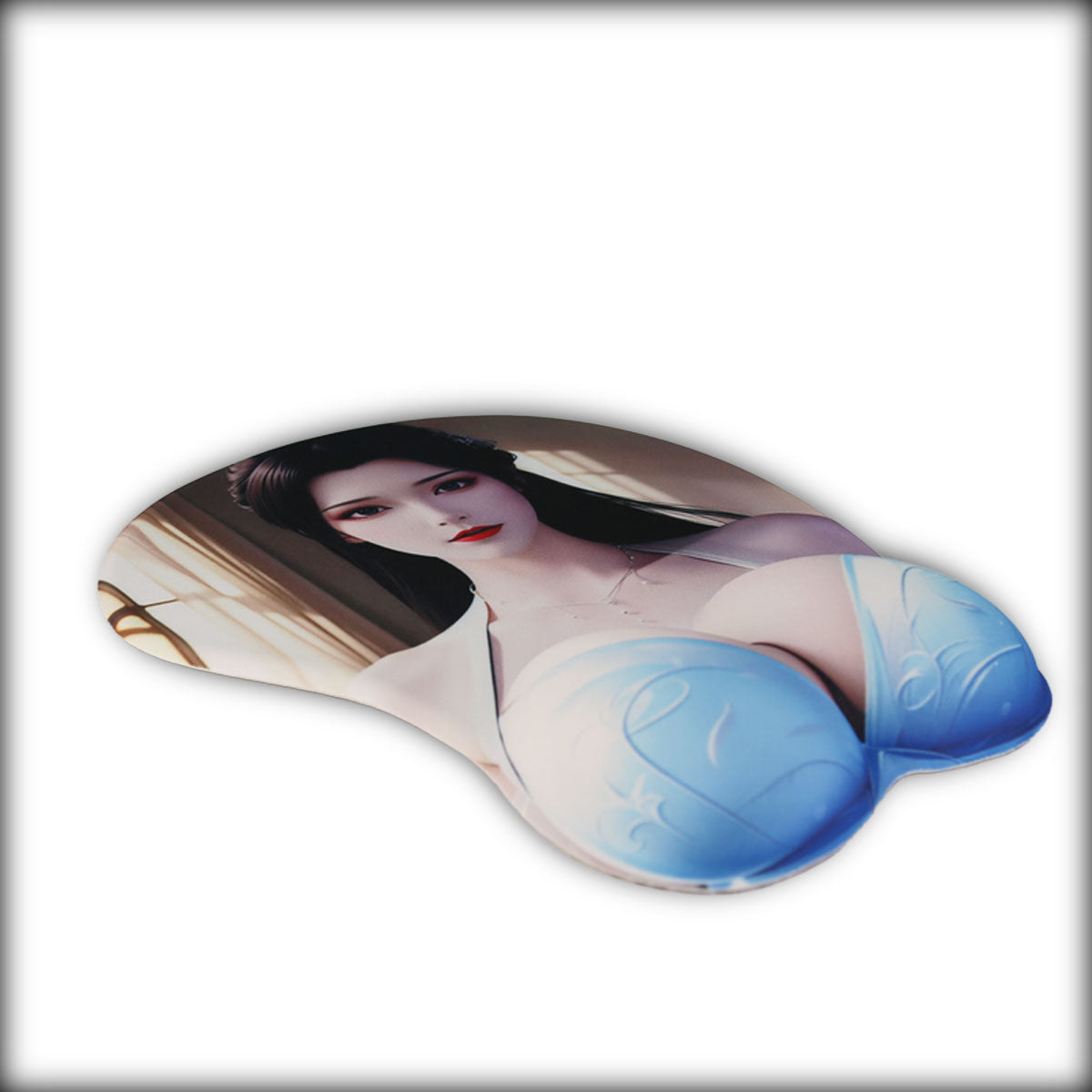 Anime Mouse Pad - Brunette Blue Bra