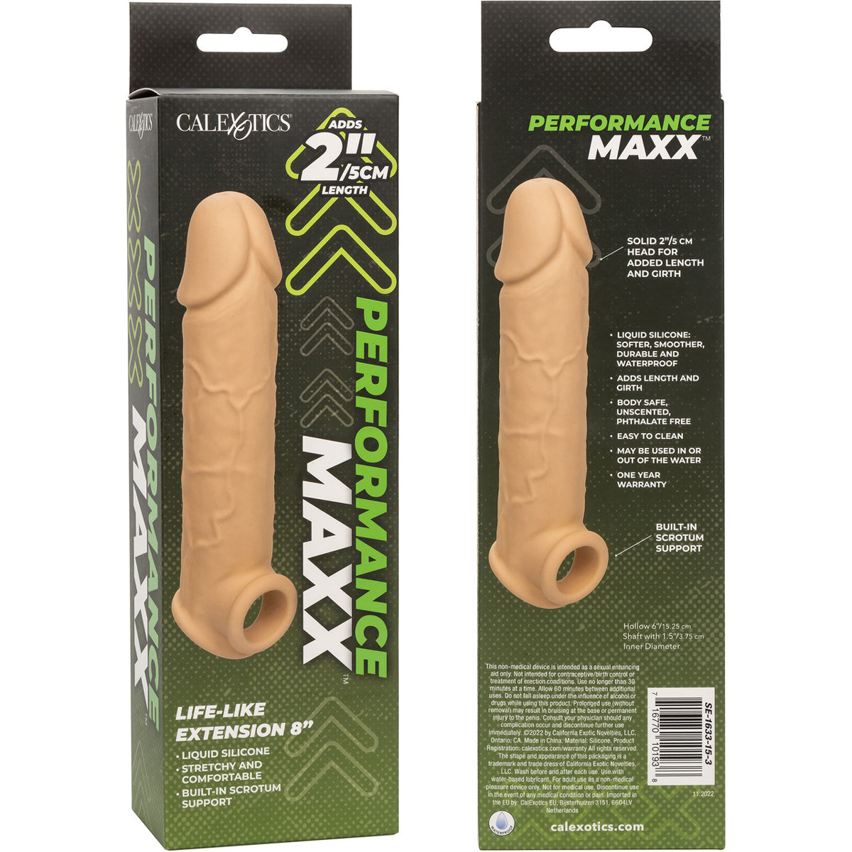 CalExotics® - Performance Maxx™ - Life-Like Penis Extension – 8” – Ivory