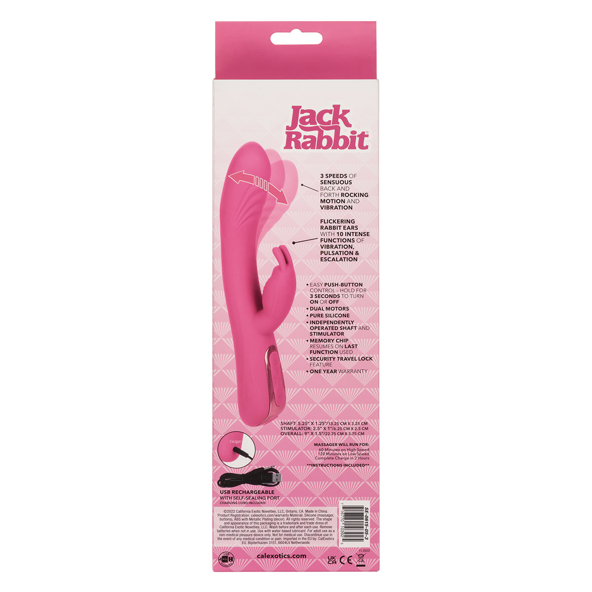 CalExotics Jack Rabbit Elite Beaded G Rabbit Pink | BMS Enterprises CalExotics Jack Rabbit Elite Beaded G Rabbit Pink | BMS Enterprises