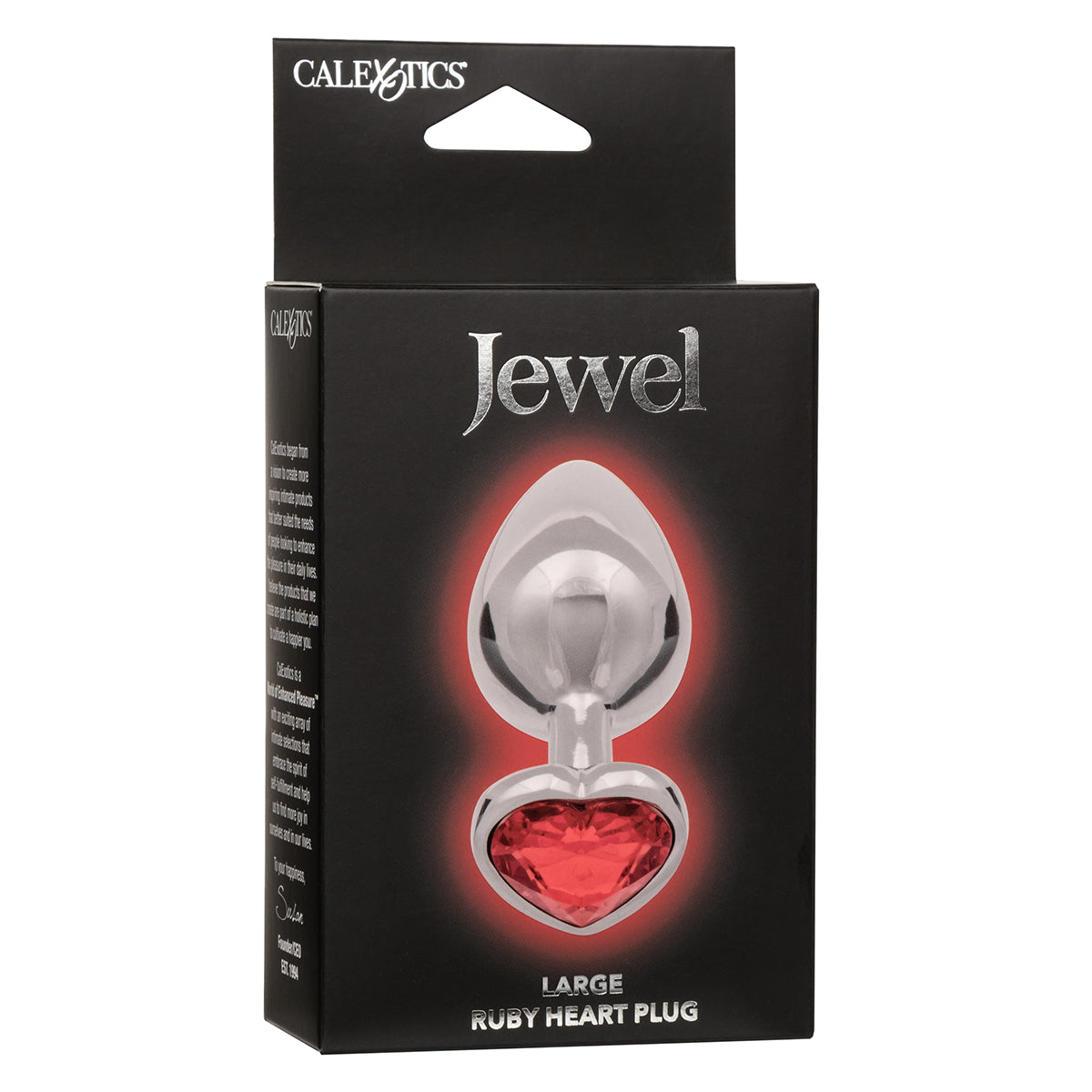 CaleXOtics Jewel Large Ruby Heart Plug - Ruby