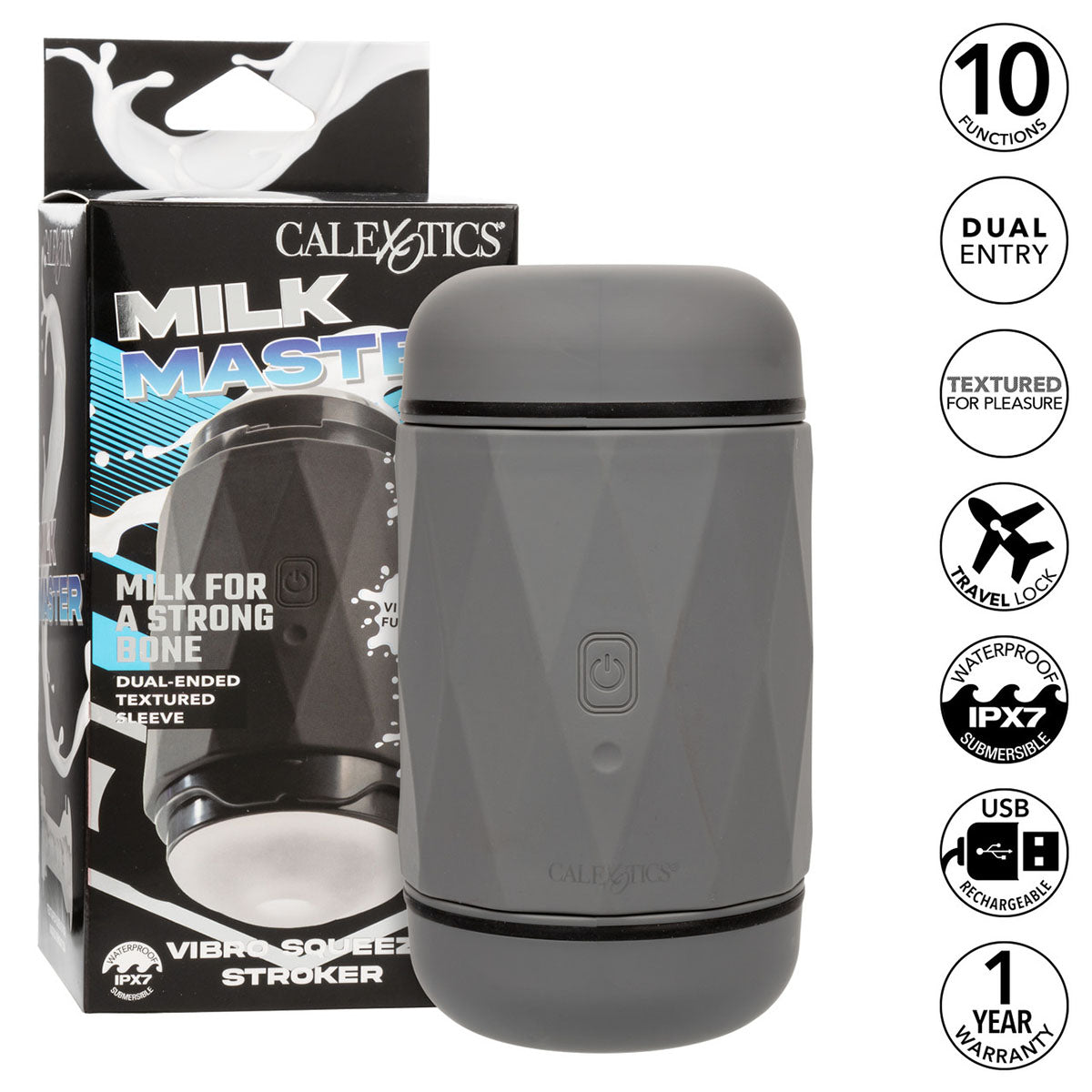 Calexotics® Milk Master Vibro Squeeze Stroker