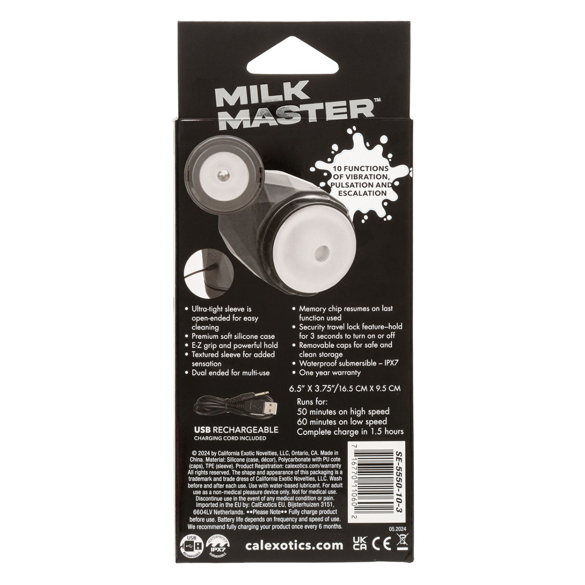 Calexotics® Milk Master Vibro Squeeze Stroker