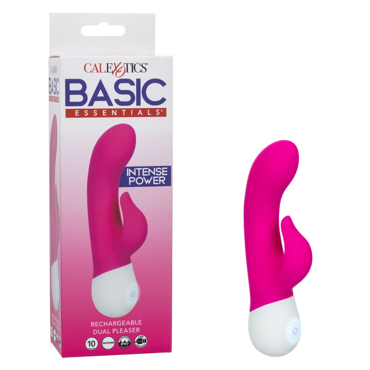 CalExotics® Basic Essentials Liquid Silicone Rechargeable Dual Pleaser