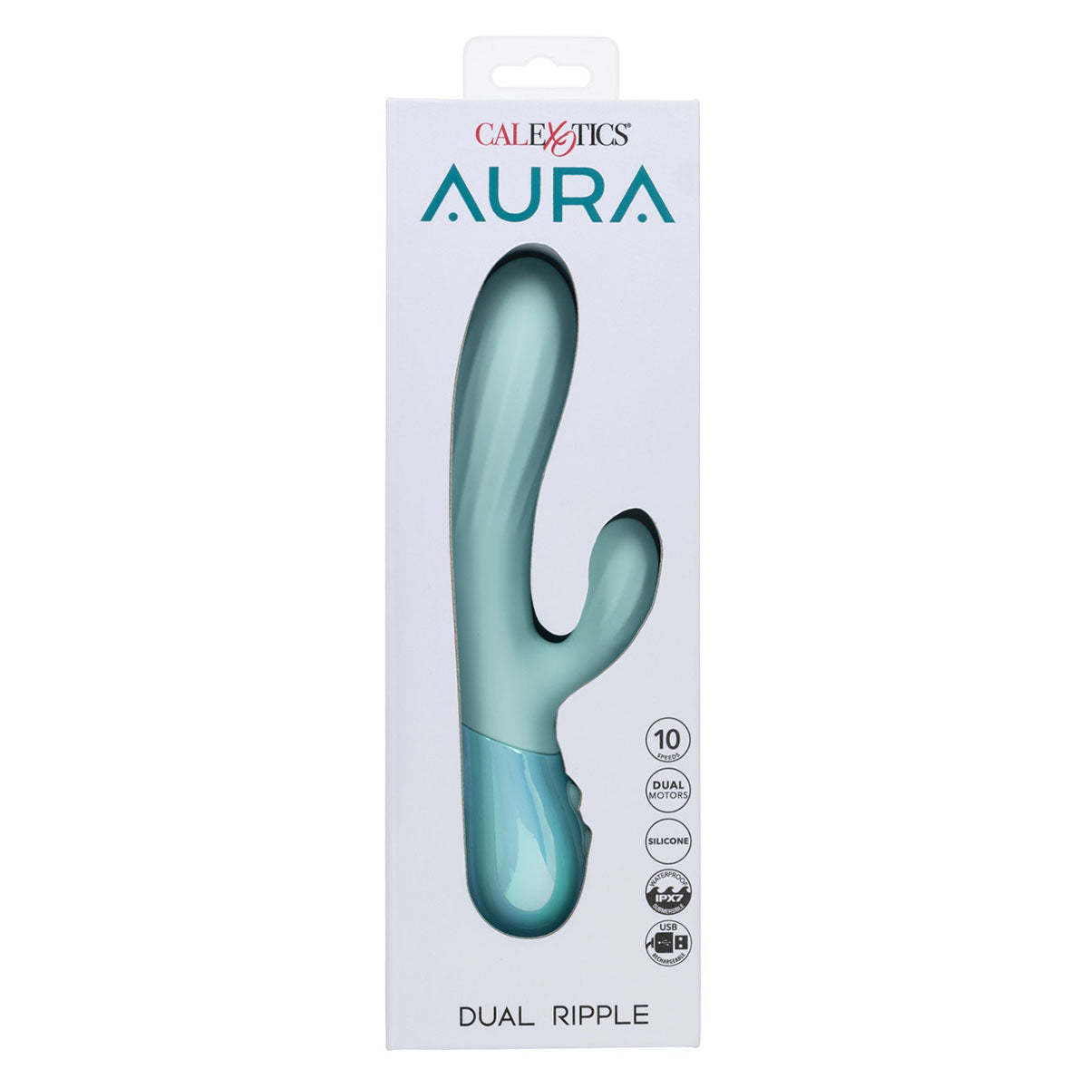CalExotics® Aura Dual Ripple Vibe – Light Blue
