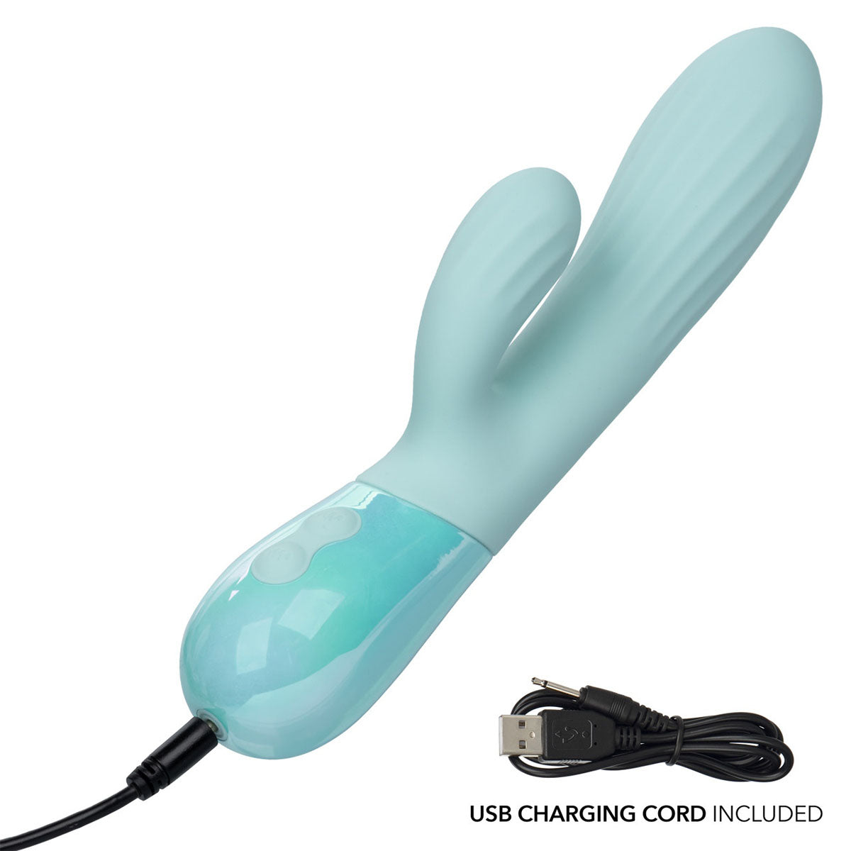 CalExotics® Aura Dual Ripple Vibe – Light Blue