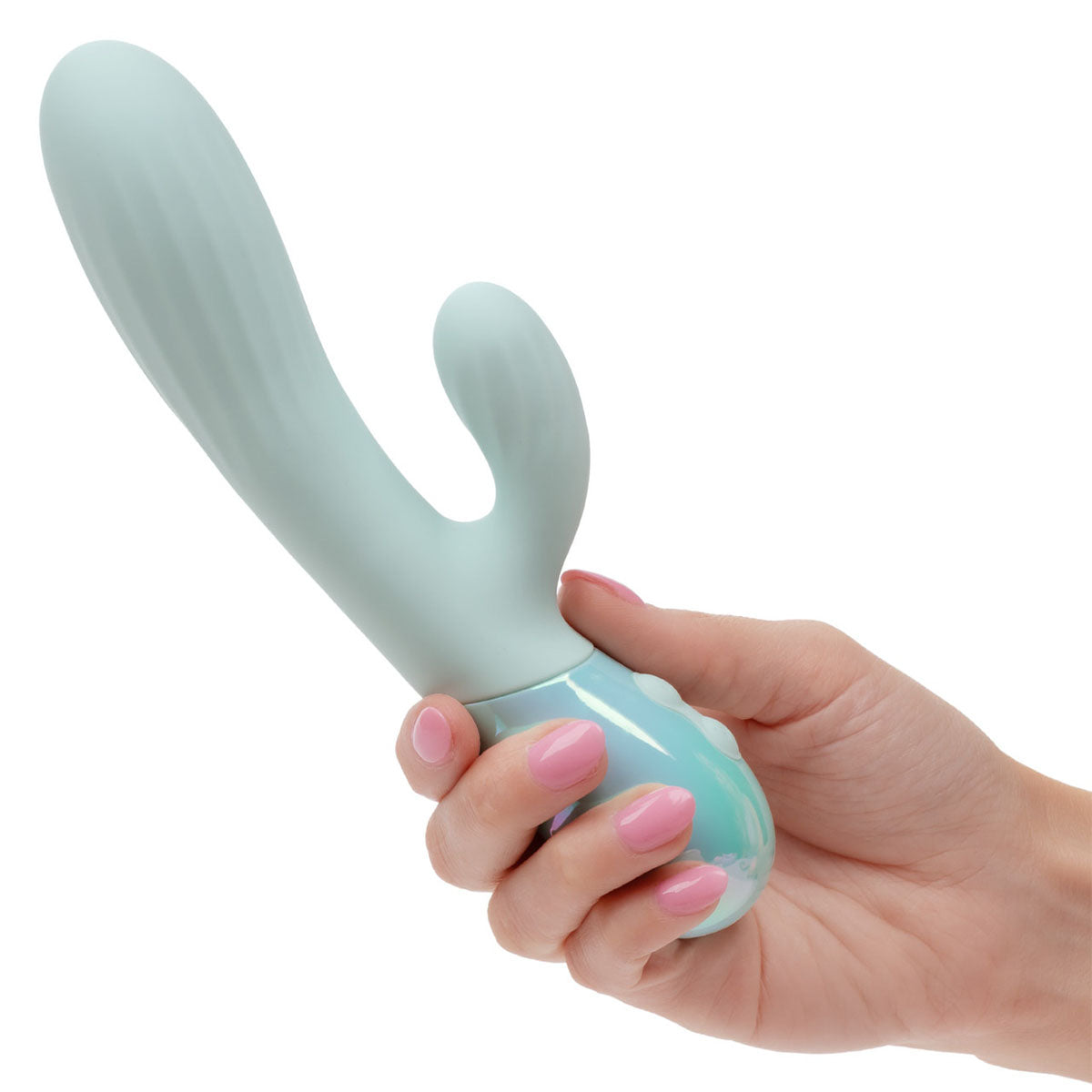 CalExotics® Aura Dual Ripple Vibe – Light Blue