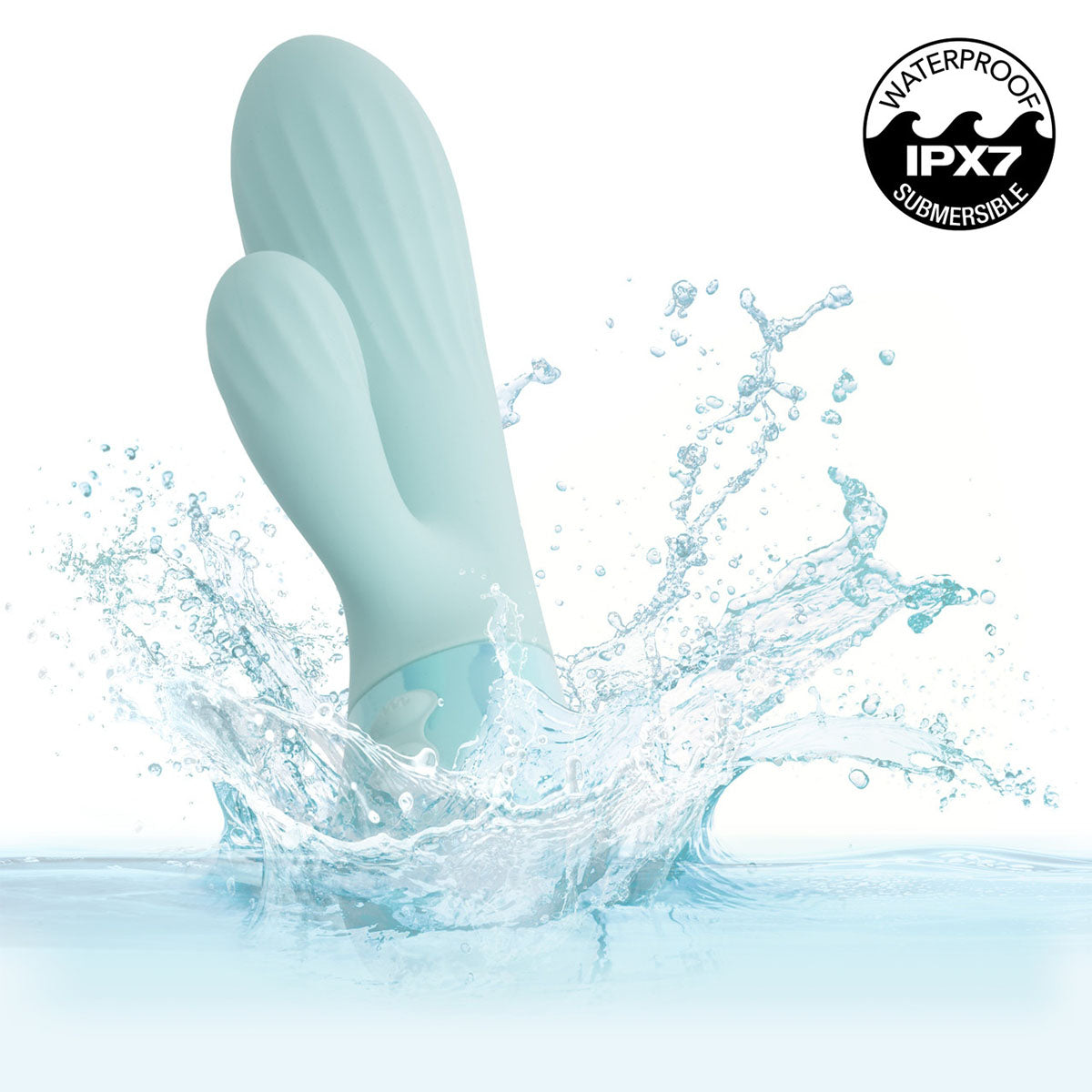 CalExotics® Aura Dual Ripple Vibe – Light Blue
