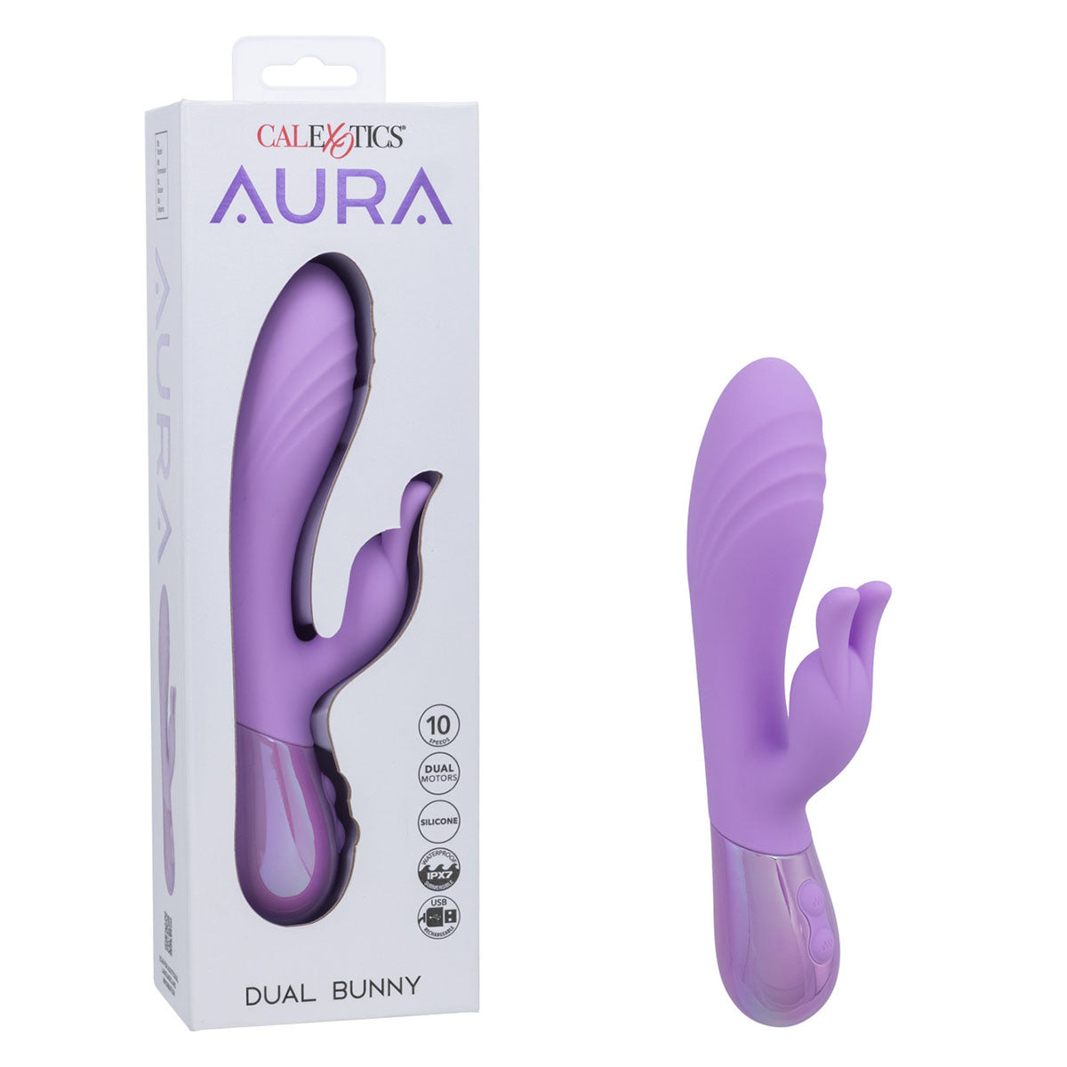 CalExotics® Aura Dual Ripple Vibe – Light Purple