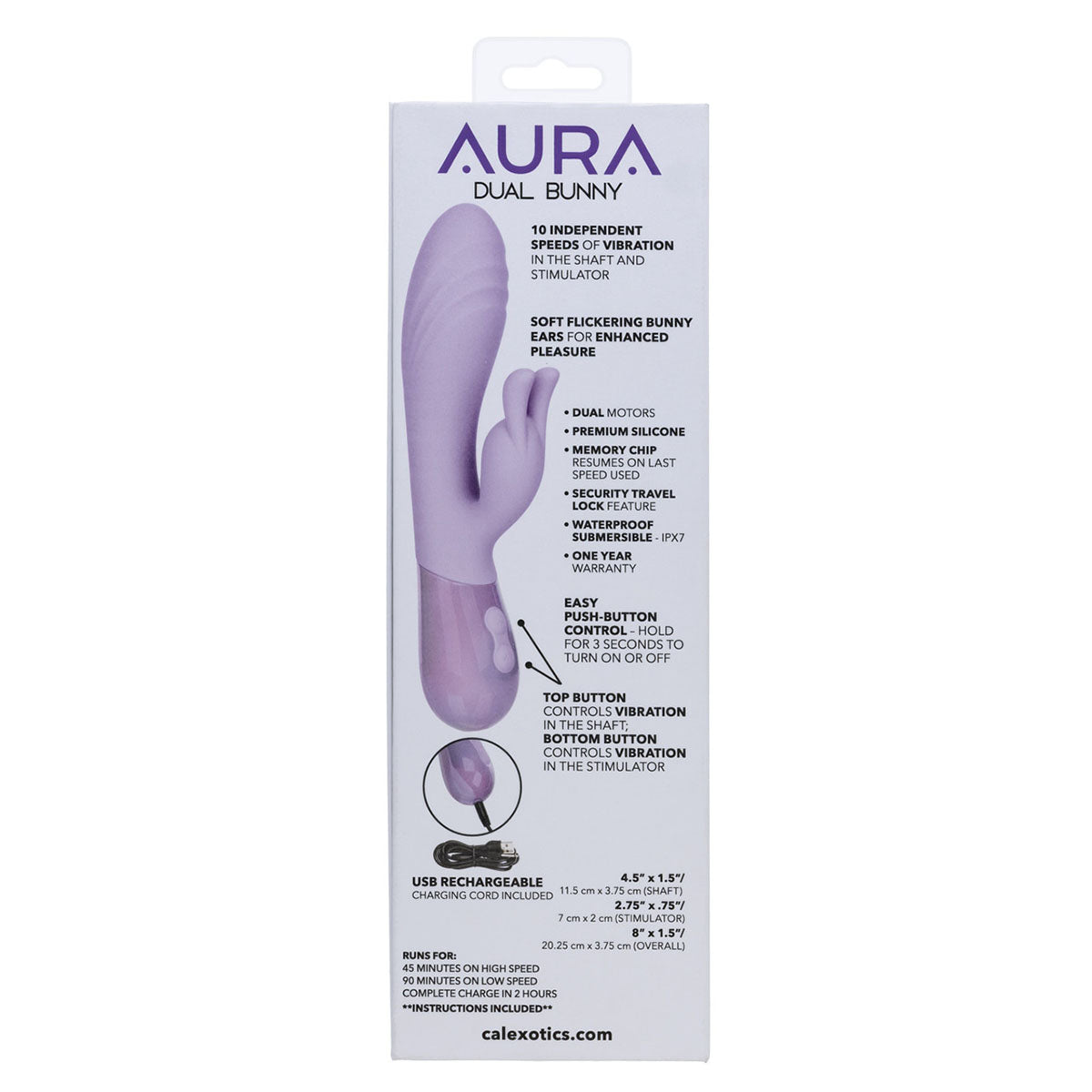 CalExotics® Aura Dual Ripple Vibe – Light Purple