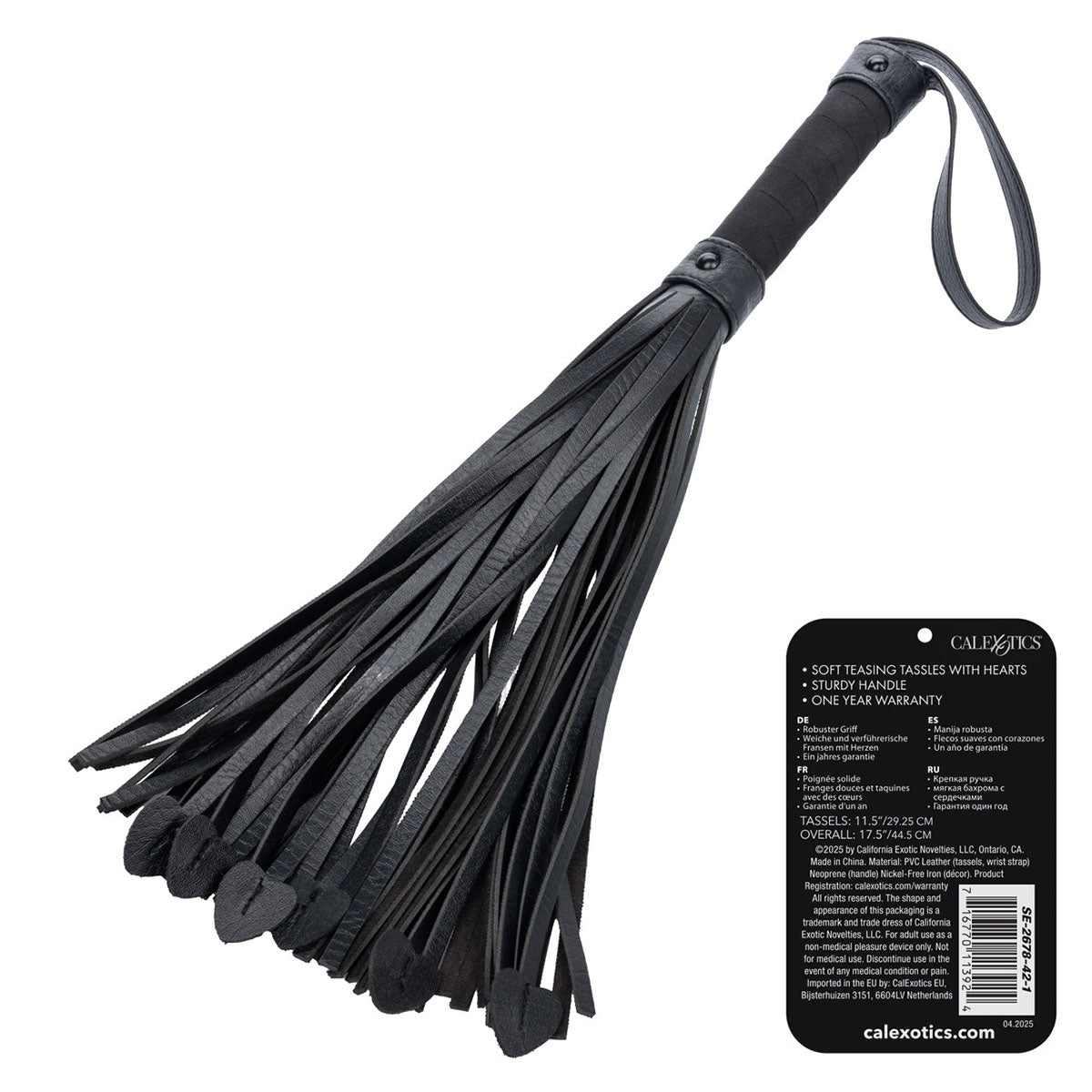 CalExotics® Nocturnal Heart Throb Flogger - Black