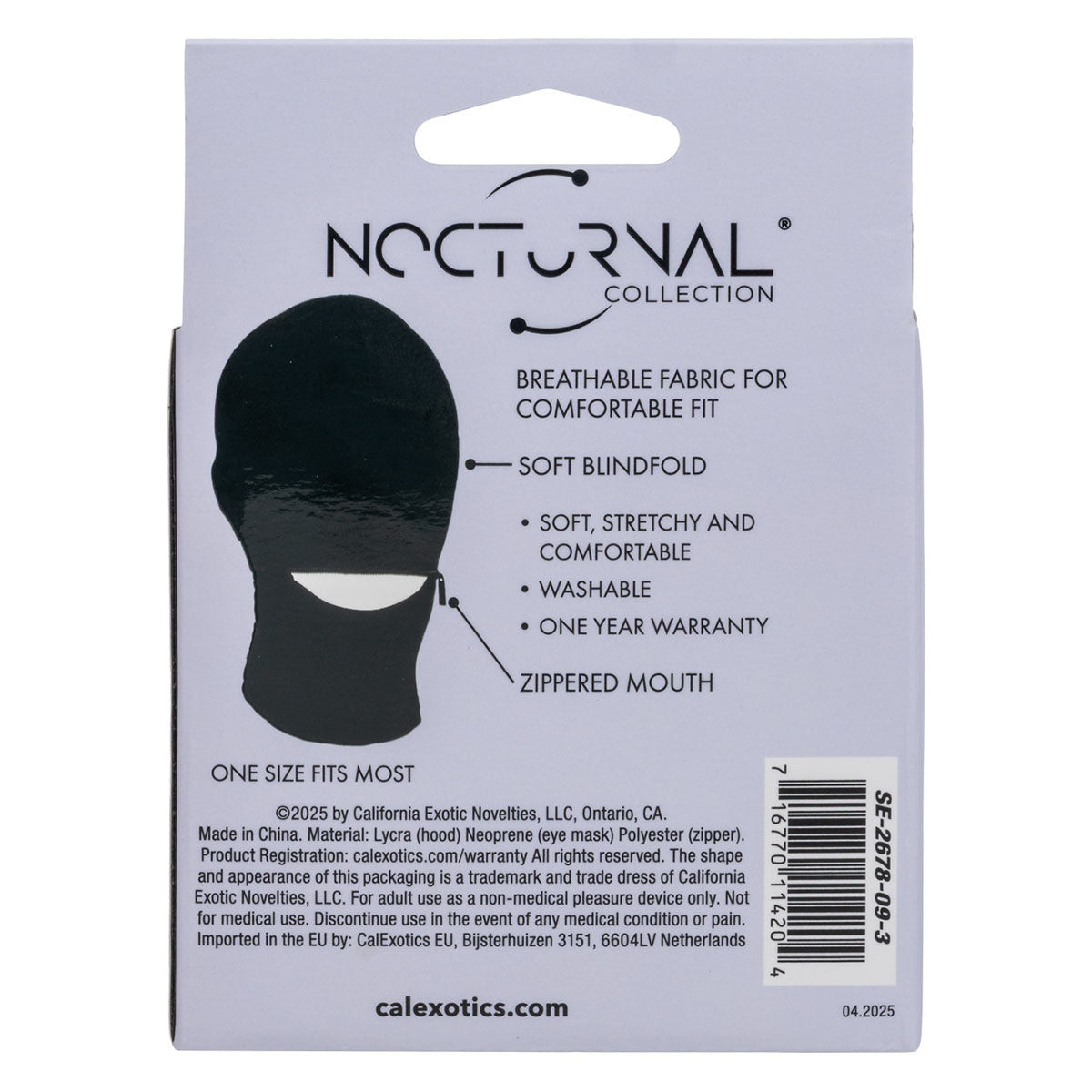 CalExotics® Nocturnal Fetish Hood - Black