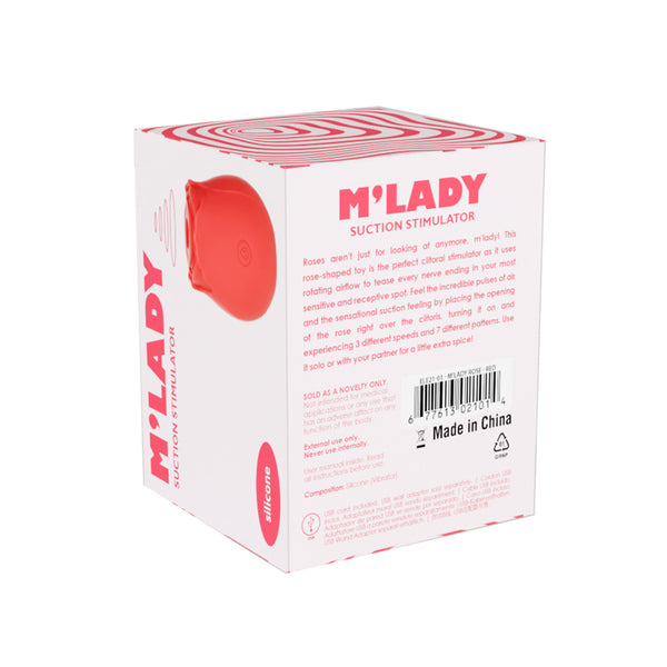 M'Lady - Rose Clitoral Suction Stimulator Red - BMS Enterprises M'Lady - Rose Clitoral Suction Stimulator Red - BMS Enterprises