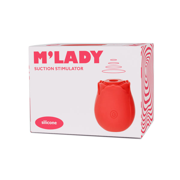 M’Lady - Rose Clitoral Suction Stimulator – Red
