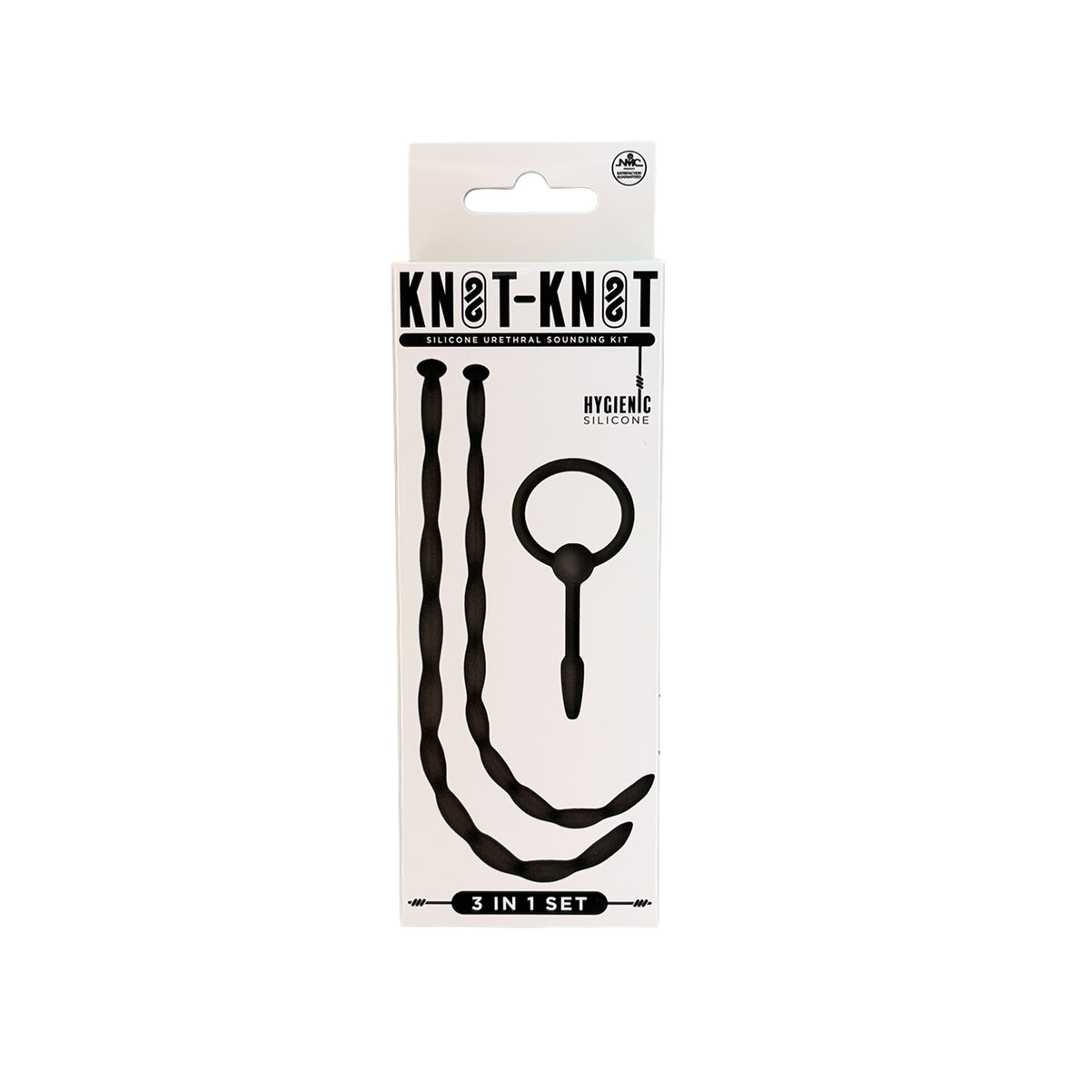 NMC – Knot-Knot – Silicone Urethral Sounding Kit – 3-In-1 Set – Black