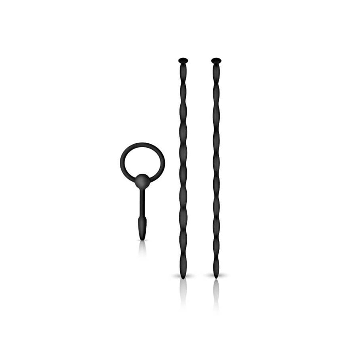NMC – Knot-Knot – Silicone Urethral Sounding Kit – 3-In-1 Set – Black