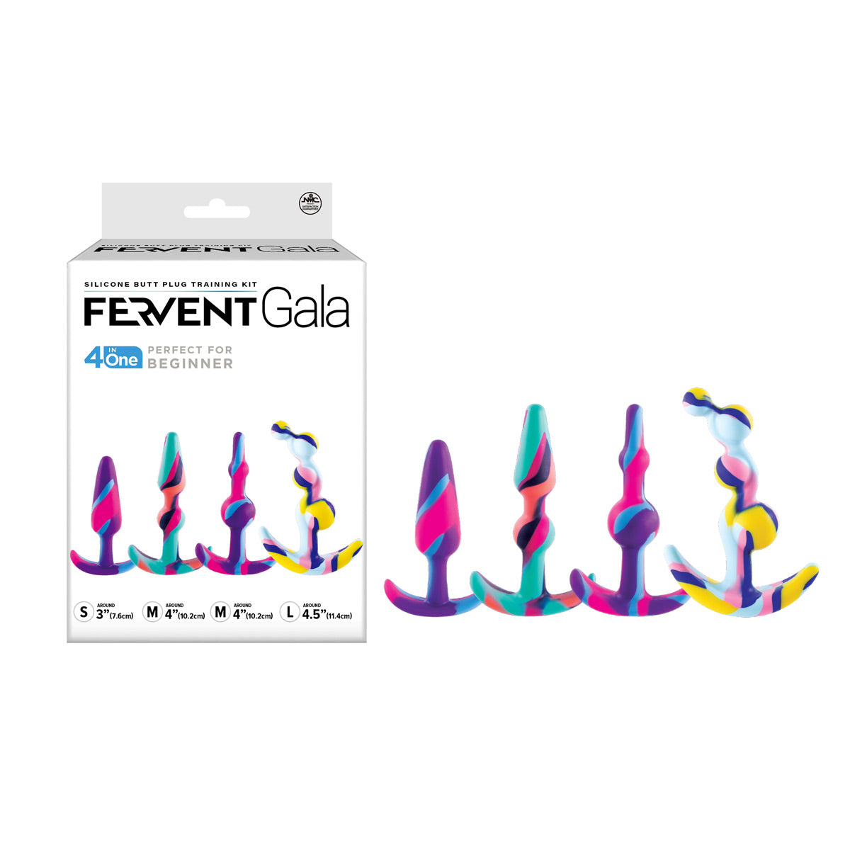 Excellent Power Fervent Gala 4 in 1 Silicone Butt Plug Training Kit - BMS Enterprises Excellent Power Fervent Gala 4 in 1 Silicone Butt Plug Training Kit - BMS Enterprises