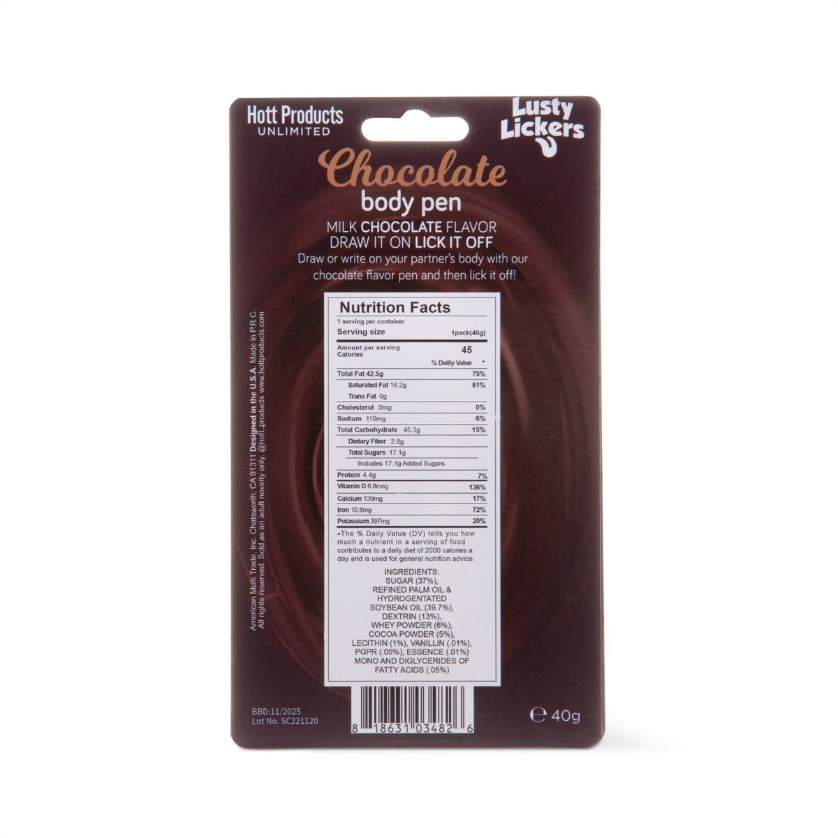 Lusty Licker Chocolate Body Pen – 40g