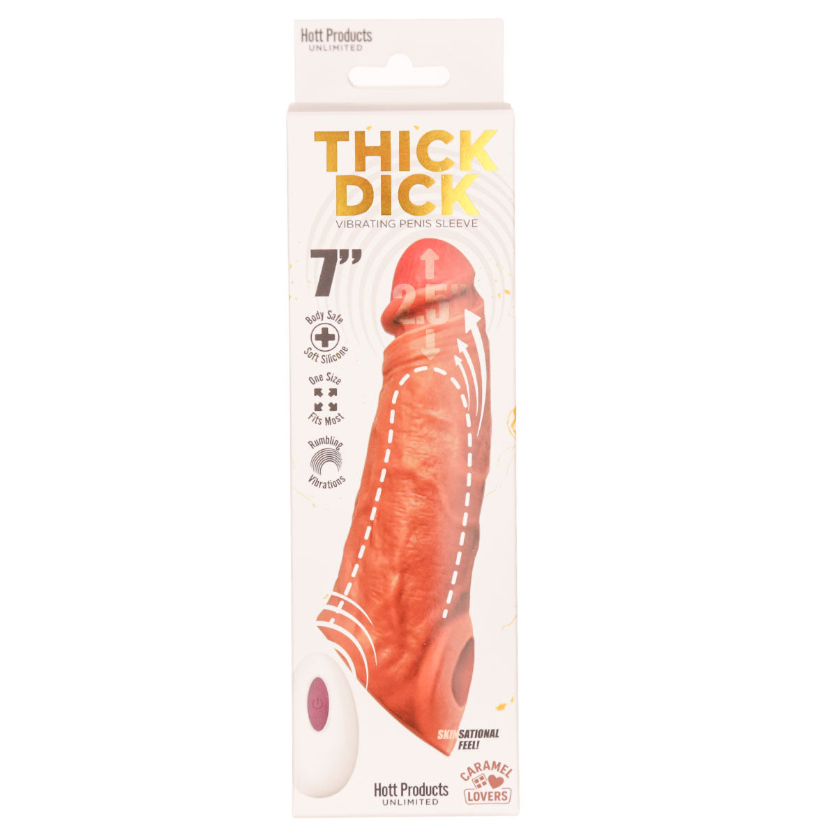 Thick Dick Vibrating Penis Sleeve Caramel | BMS Enterprises Thick Dick Vibrating Penis Sleeve Caramel | BMS Enterprises