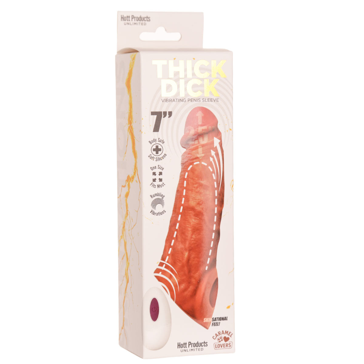 Thick Dick Vibrating Penis Sleeve – Caramel