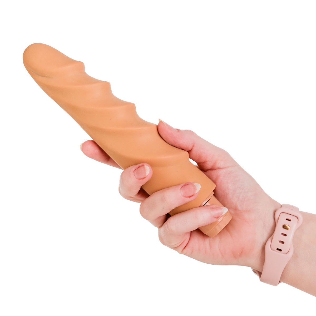 Screwed Up Quick Dick Vibrating Flexible Dildo – Beige
