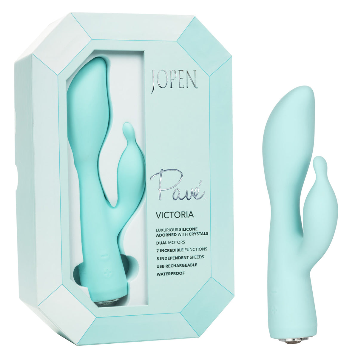 CalExotics® - Pave by Jopen – Victoria - Dual Massager - Teal