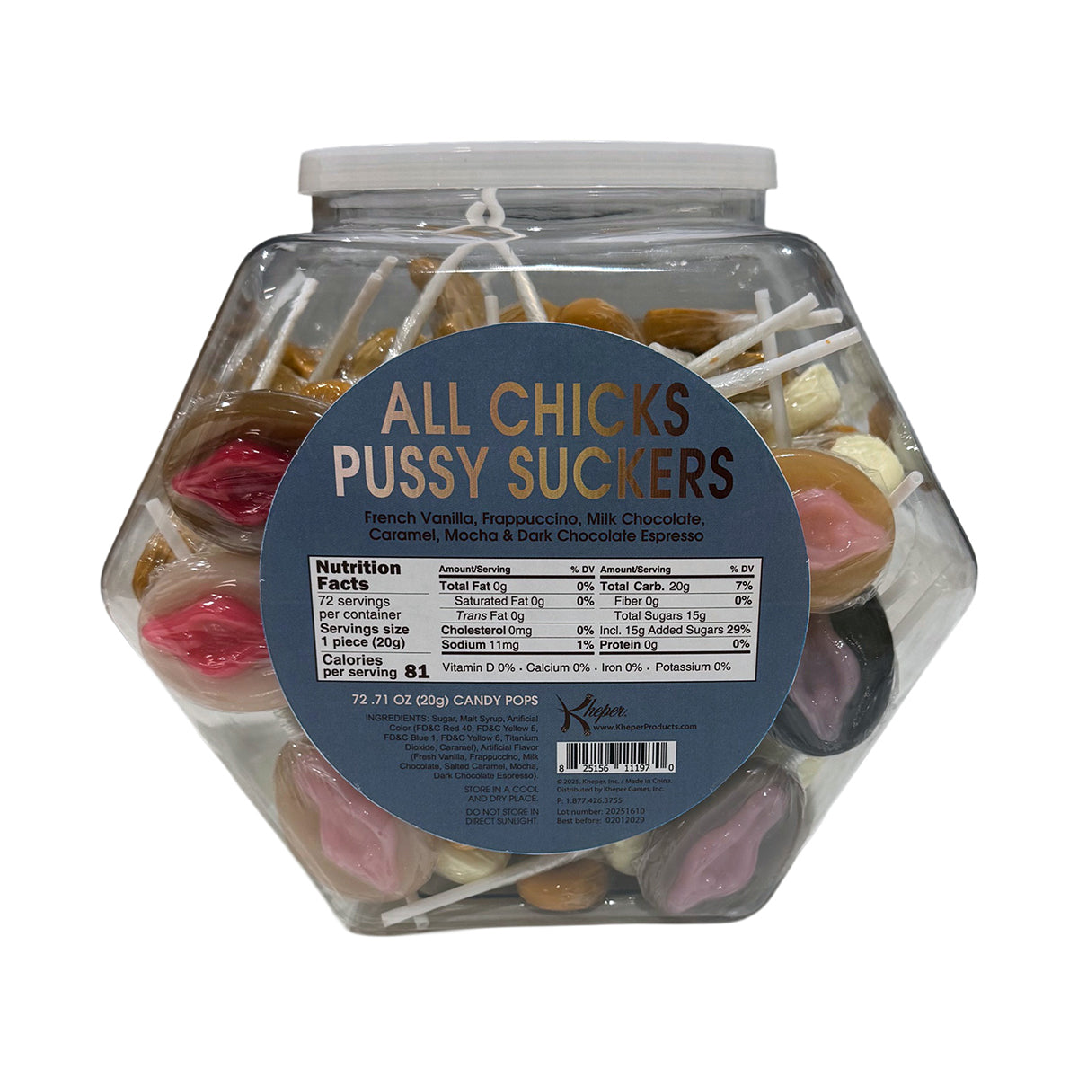 Kheper Games – All Chicks Pussy Suckers – Display of 72