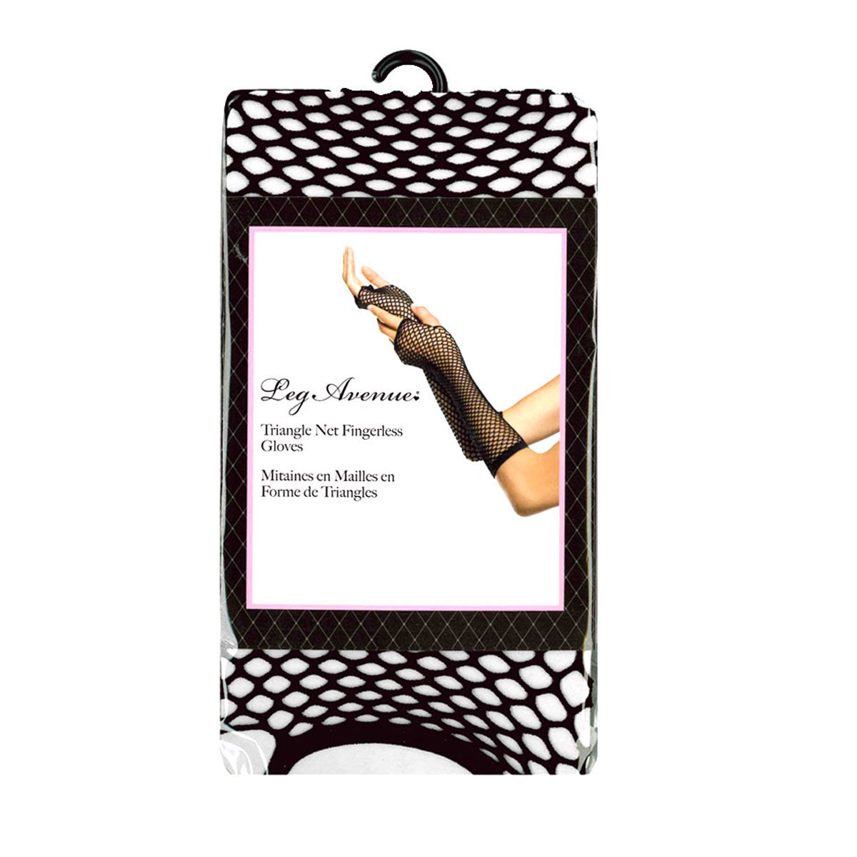 Leg Avenue® - Triangle Net Fingerless Gloves – Black – OS