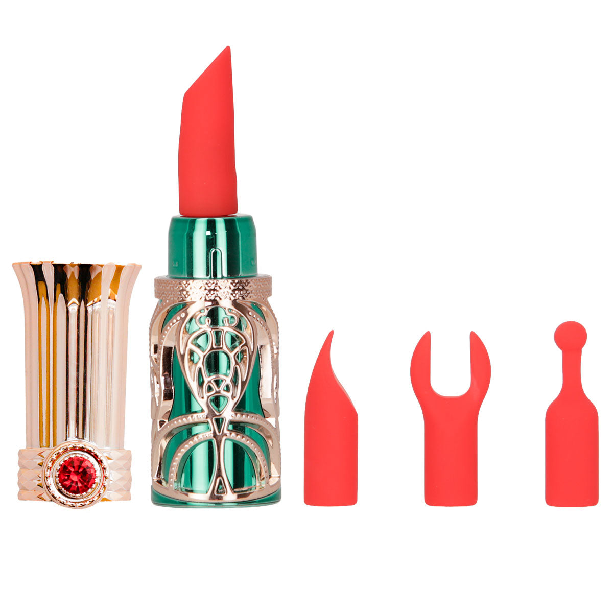 Emerald Kiss Lipstick – Green and Rose Gold
