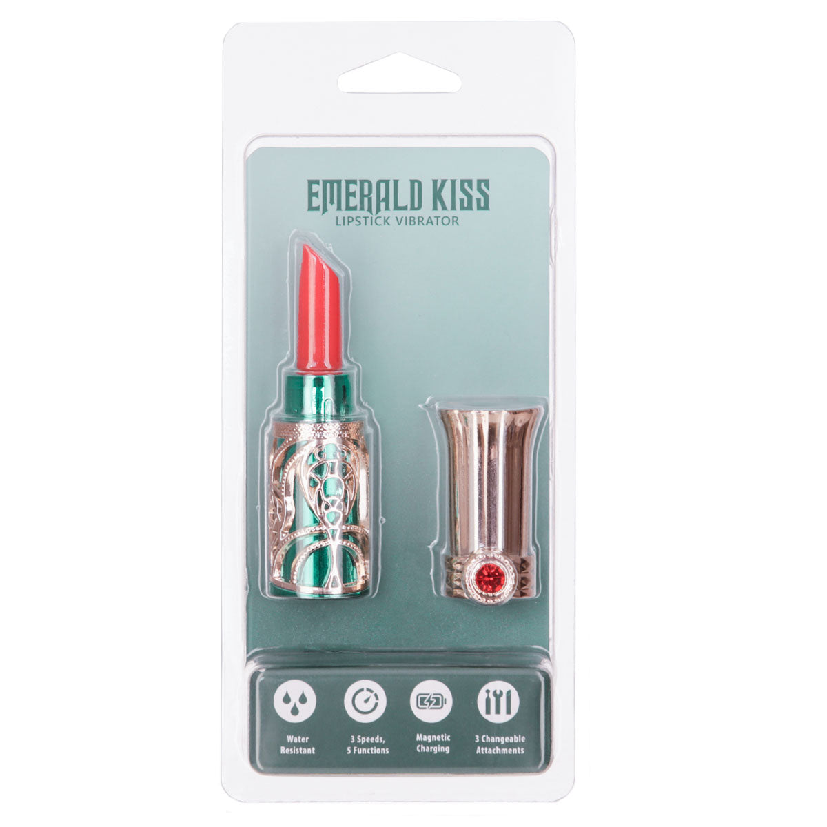 Emerald Kiss Lipstick – Green and Rose Gold
