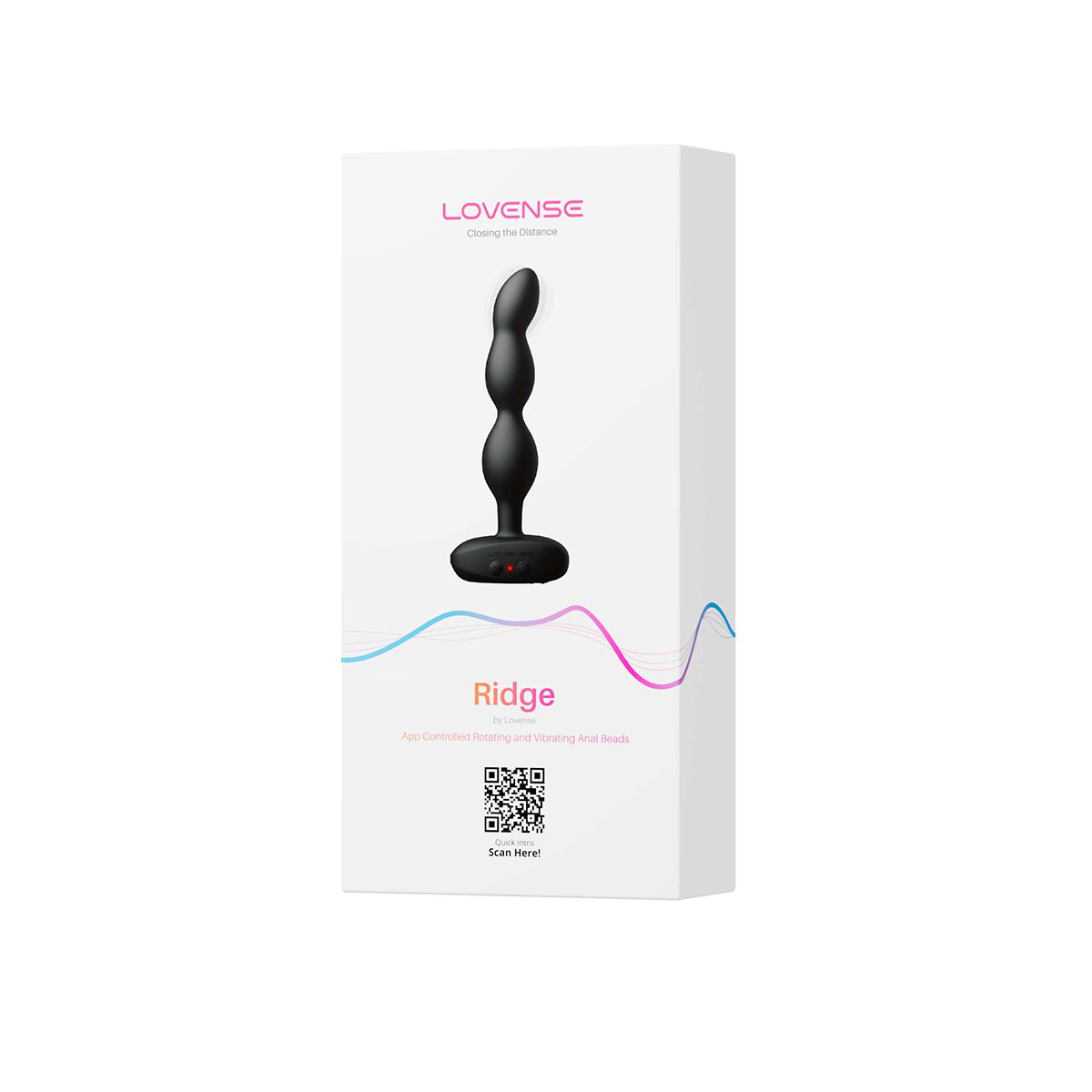 Lovense Ridge Vibrating &amp; Rotating Anal Beads - Black