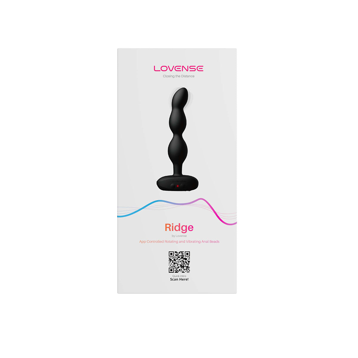 Lovense Ridge Vibrating &amp; Rotating Anal Beads - Black