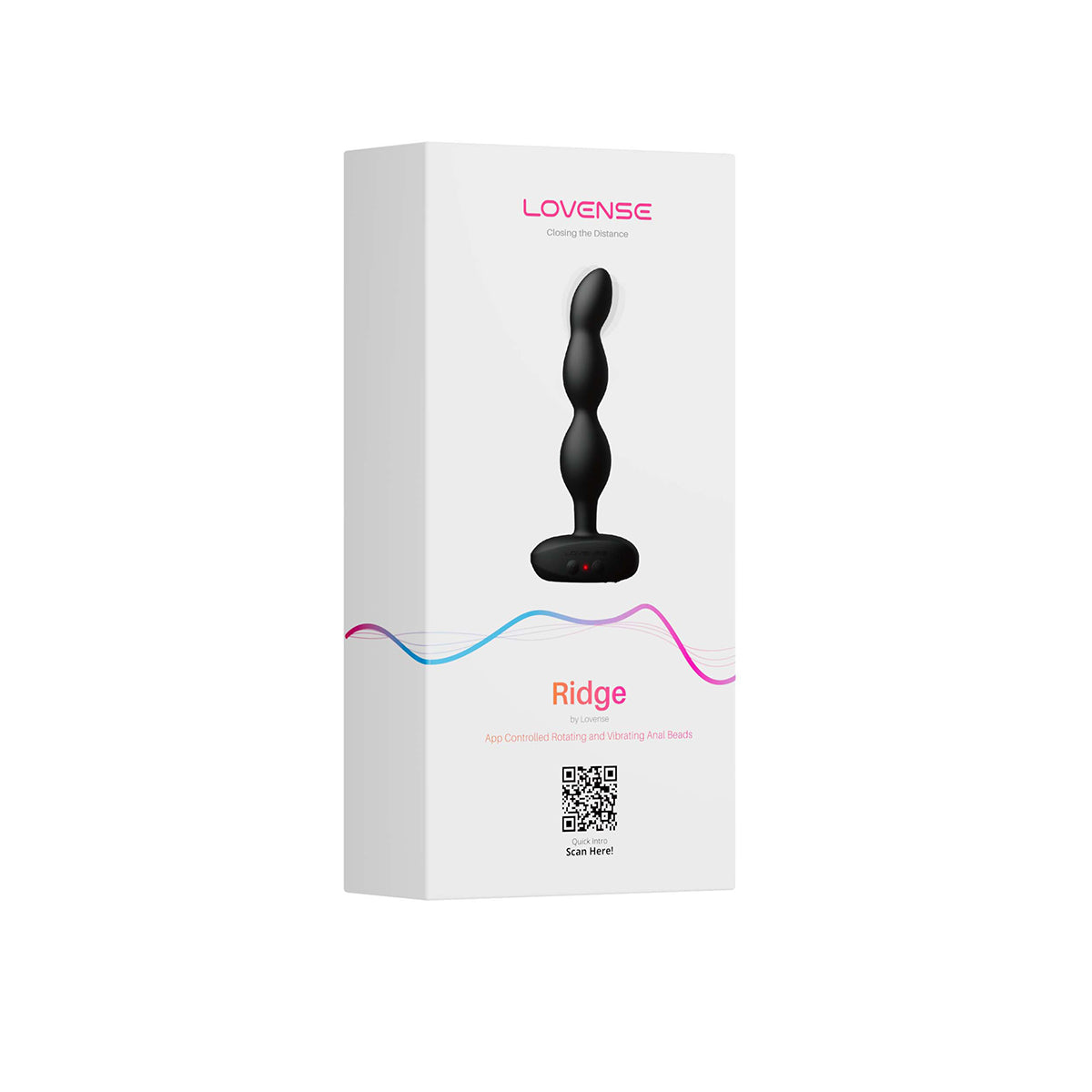 Lovense Ridge Vibrating &amp; Rotating Anal Beads - Black