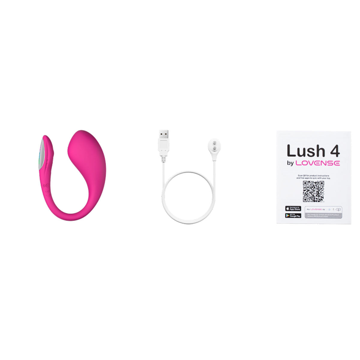 Lovense Lush 4 Remote Control Vibrator - Pink