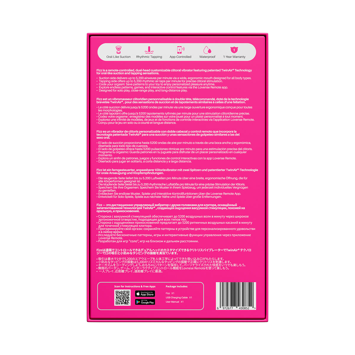 LOVENSE - Fizz – Dual-Head Clitoral Vibrator