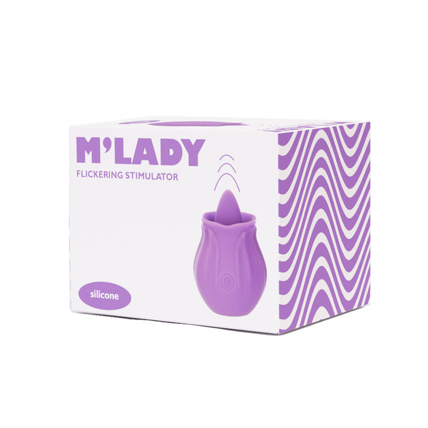 M’Lady - Flickering Tongue & Vibrating Clitoral Stimulator – Purple