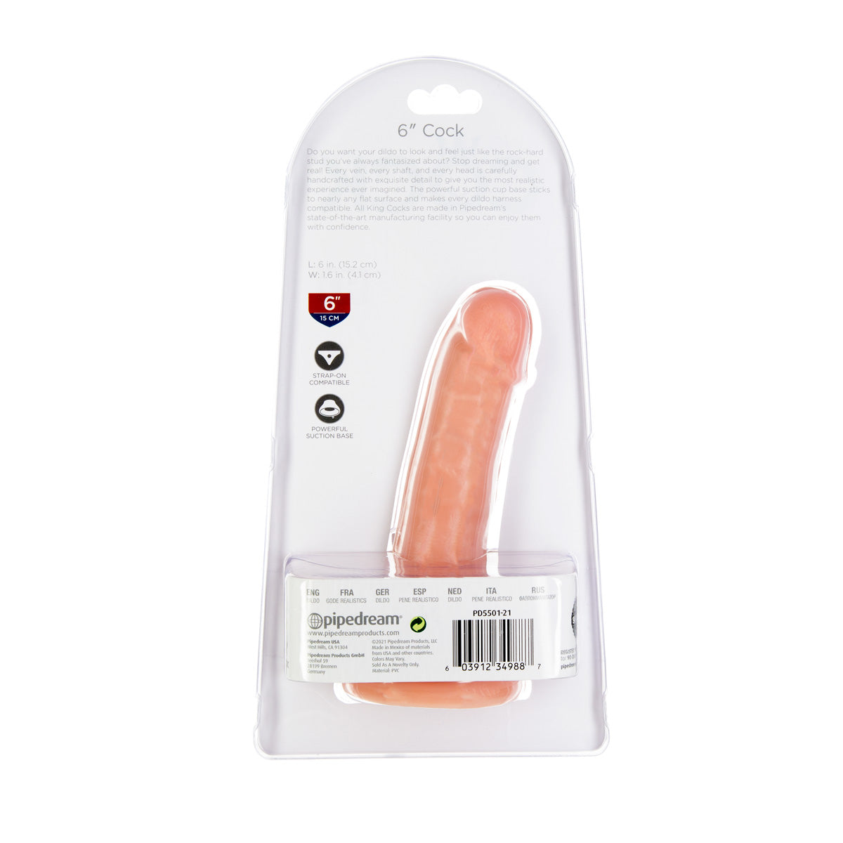 Pipedream Products King Cock 6 inch Dildo