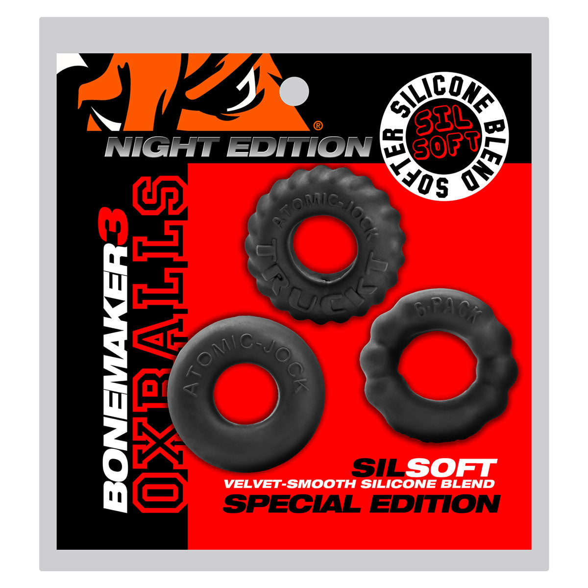 Oxballs BoneMaker 3 Pack Cock Ring Kit – Night Edition