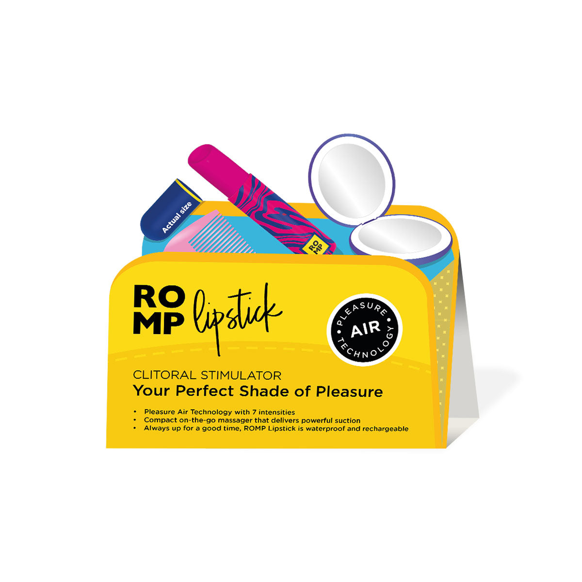 ROMP Lipstick Tentcard - English