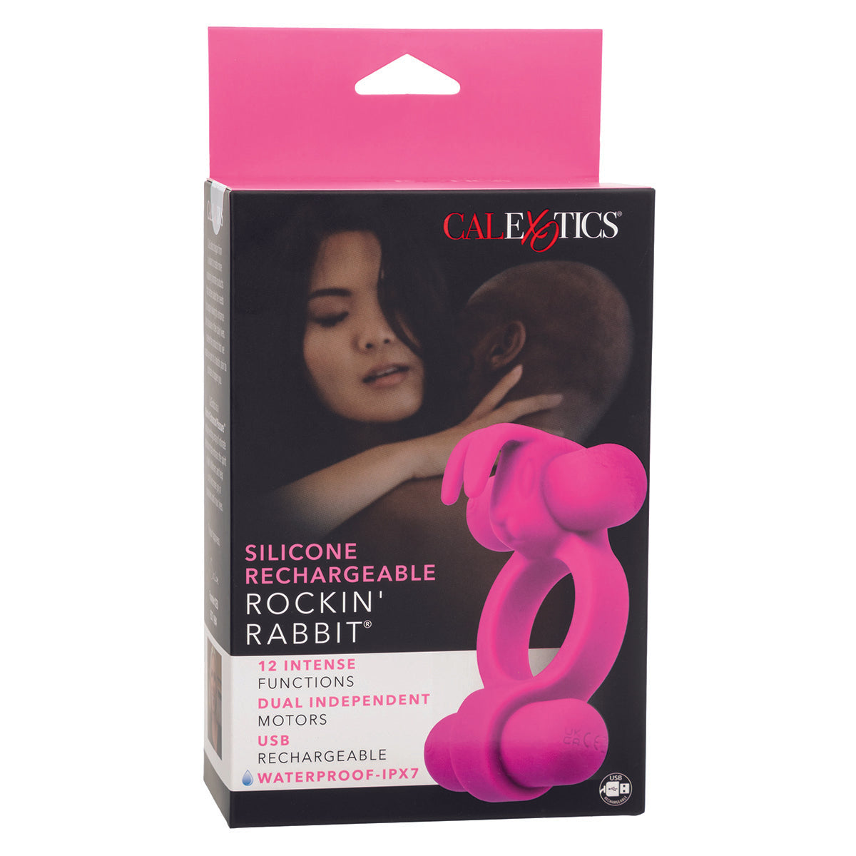 CaleXOtics Silicone Rechargeable Rockin Rabbit – Pink