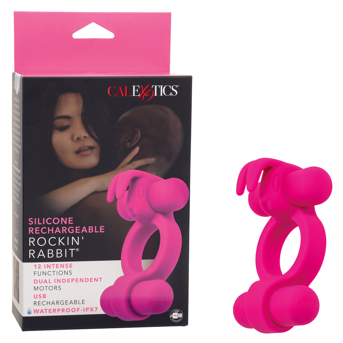 CaleXOtics Silicone Rechargeable Rockin Rabbit – Pink