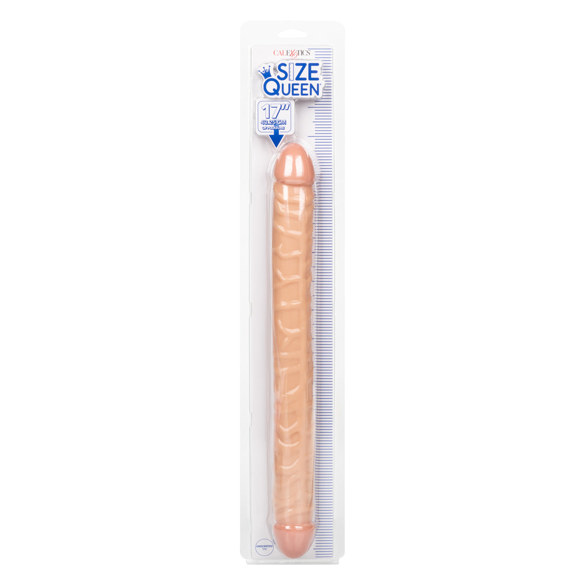 CalExotics® - Size Queen® - 17” Double-Ended Dildo – Ivory