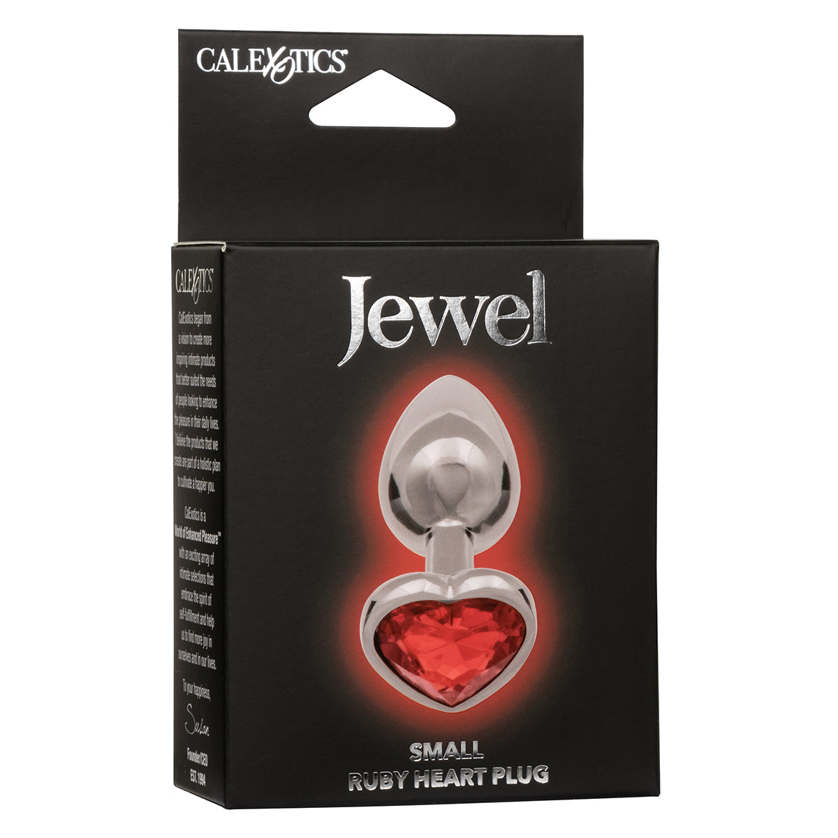 CaleXOtics Small Jewel Large Ruby Heart Plug - Ruby
