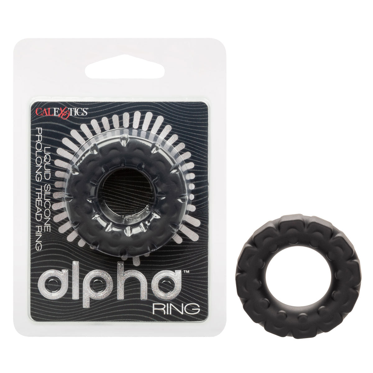 CaleXOtics – Alpha Ring – Liquid Silicone Prolong Tread Ring - Black