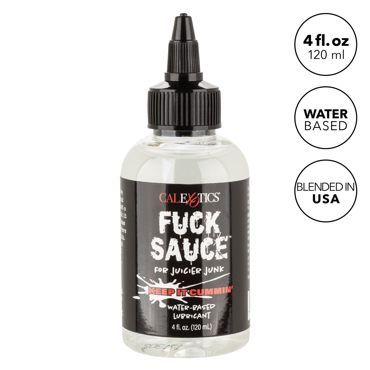 CaleXOtics – Fuck Sauce - For Juicier Junk – Water-Based Lubricant – 4 fl. oz/120ml
